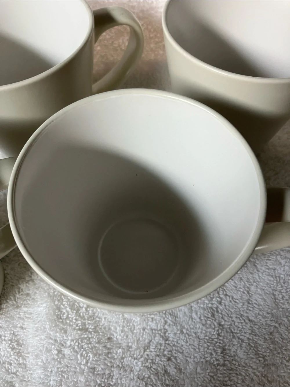 4 IKEA Light Gray Mugs # 12011.